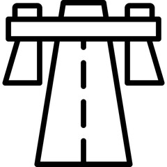 infrastructure icon illustration design with outline