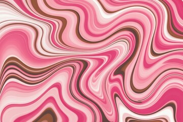 Swirling pink and brown abstract liquid marble texture background