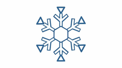 Obraz premium Blue Snowflake Icon Graphic Design Element.