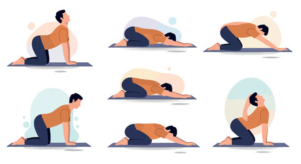Yoga poses sequence for relaxation and mindfulness