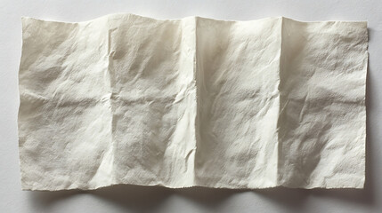 White Paper Folded Accordion Style with Wrinkles wrinkled