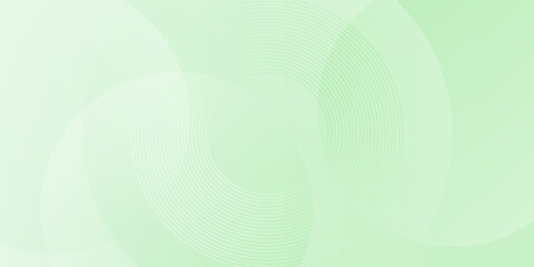 Abstract minimalist soft Background in Gradient green and white Tones with Circles. Circle effect style geometric, with a modern concept style
