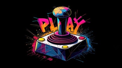 Retro video game controller graphic