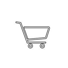 Empty Shopping Cart Icon for E-commerce and Online Retail Design