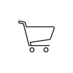 Modern Shopping Cart Icon for E-commerce and Retail Websites