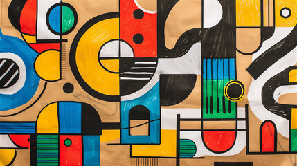 カラフルな抽象的なアートワーク