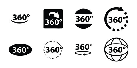 360&deg; Product View Icons. Full Rotation 360 Icons Pack