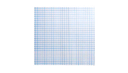 Square sheet of graph paper with blue grid on white background, black framing