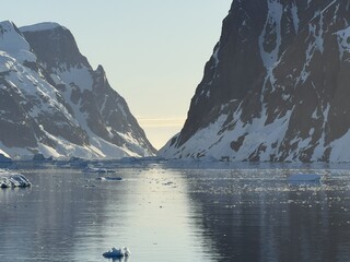 entering the towering Lemaire channel, antarctica © Albert