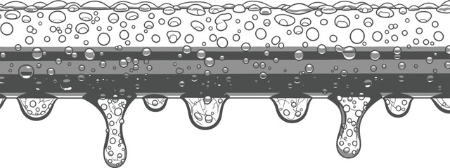 Water droplets on a metallic surface with condensation dripping down © CREATIVE SITE