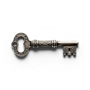 Detailed Photograph of a Vintage Ornate Skeleton Key