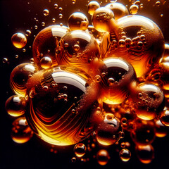 Intricate Golden Molecular Bonds and Atomic Structure Science Backdrop