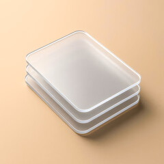 Macro View of Transparent Glass Sheets with Soft Studio Lighting