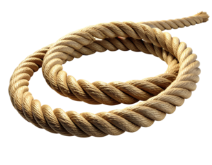 Rope isolated on white, transparent, 3d render