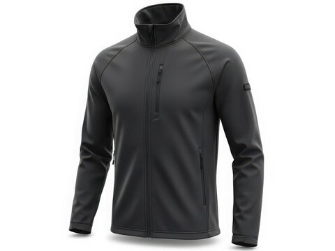 Men's dark gray soft shell jacket