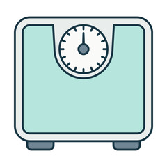 Weight Scale Flat Colored Icon for Health Tracking and Diet Plans