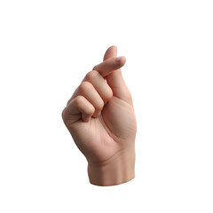 Hand Gesture with Fingers Crossed and Thumb.