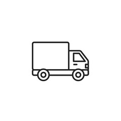 Minimalist Illustration of a Moving Delivery Van for Logistics and Transportation Themes