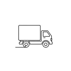 Fototapeta premium Minimalist Illustration of Moving Truck for Logistics and Delivery Concepts