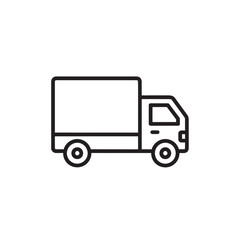 Fototapeta premium Minimalist Delivery Truck Icon for Logistics and Transportation Visuals