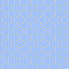 Cute simple geometric multicolor polka dot pattern Small colorful silhouetted polka dots on a delicate blue background