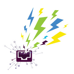 Energy Data Flow and Power Surge Technology Concept