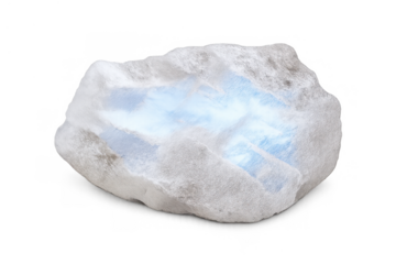 Raw moonstone mineral exhibiting adularescence, a mystical healing crystal for spirituality and natural beauty, transparent background