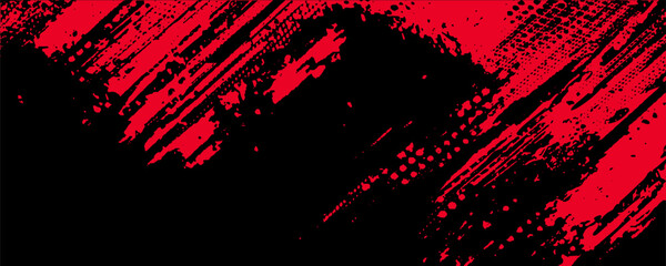 Black and red abstract grunge background with halftone style.