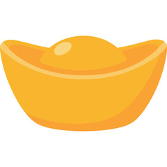 Simple Golden Sycee Wealth Symbol Icon