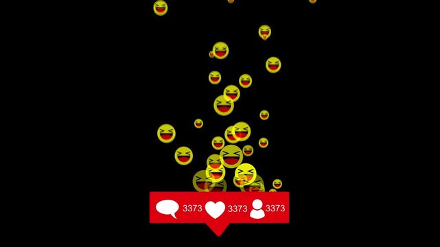 Social media Live Style Animated Haha Reacts Isolated on Transparent Background