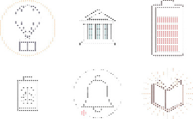 Building Icons Set Design