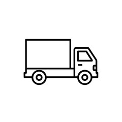 Fototapeta premium Minimalist Line Art Illustration of Delivery Truck for Logistics and Transportation
