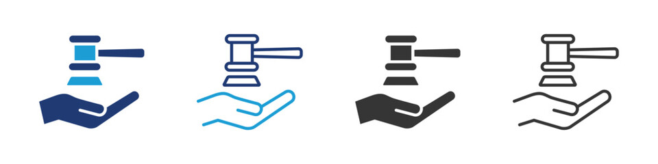 Legislation icon set collection multi-style.