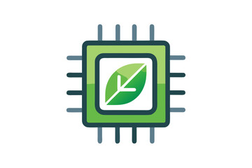 minimal ai tech chip icon