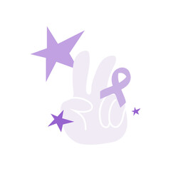 world cancer day. cancer awareness ribbon on modern abstract geometric background. International Day February 4