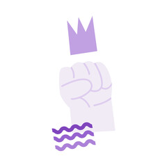 world cancer day. icon illustration of human fists as a symbol for cancer fight. International Day February 4