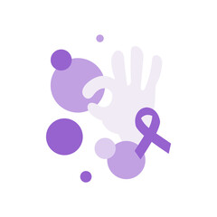 world cancer day. cancer awareness ribbon on modern abstract geometric background. International Day February 4