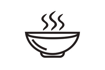 comfort soup bowl icon half rim design