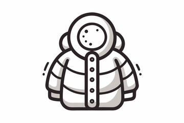 kids coat icon soft exaggerated curves