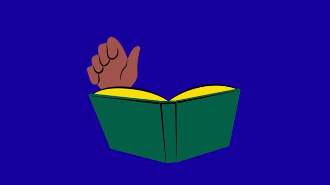 Turning a page with a finger animation