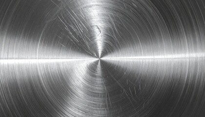 &ldquo;Close-up metallic surface brushed aluminum concentric circular patterns reflective industrial design texture light interaction&rdquo;
