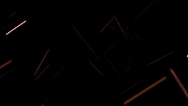 Thunder with fir sparkles moving very fast on black background 4k footage, action background overlay and titles background loop animation