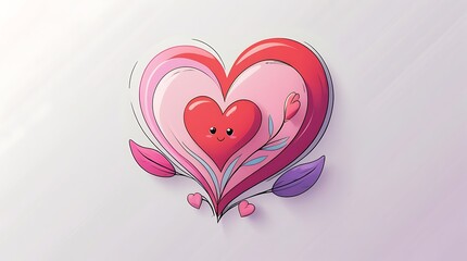 Whimsical heart illustration