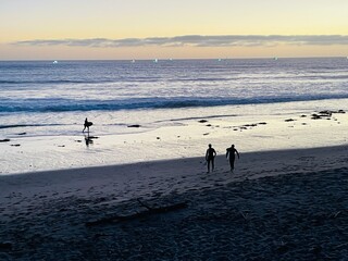 Surfers At Sunset Deep Malibu