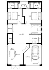 2d floor plan for real estate. Illustration floor plan. Color floor plan for marketing	