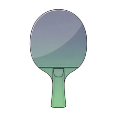Illustration of a Table Tennis Racket with Green Handle.