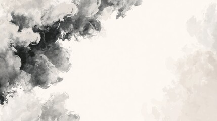 `An abstract futuristic business branding concept with elegant minimalist ink splash on white background for modern corporate identity.`