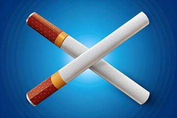 Cigarette Crossed Out Health Warning Illustration