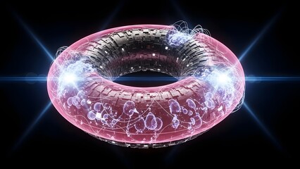 Torus Fusion Reactor with Glowing Plasma Energy and Advanced Quantum Technology Structure