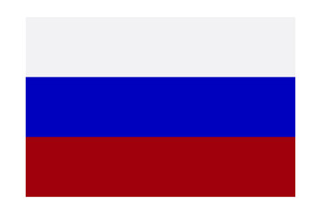 Obraz premium russia national flag horizontal tricolor with white blue red stripes isolated on clean background